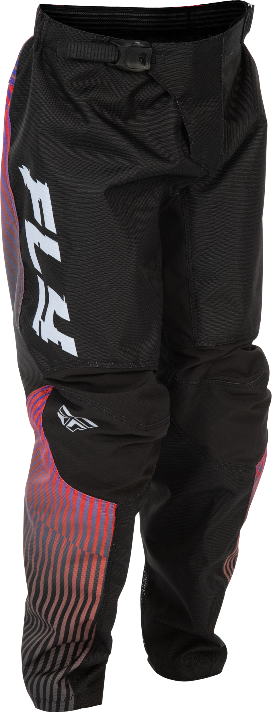 Fly Racing Youth F 16 Pants for Motocross - Black/Red/Purple, Size 18, Durable and Comfortable