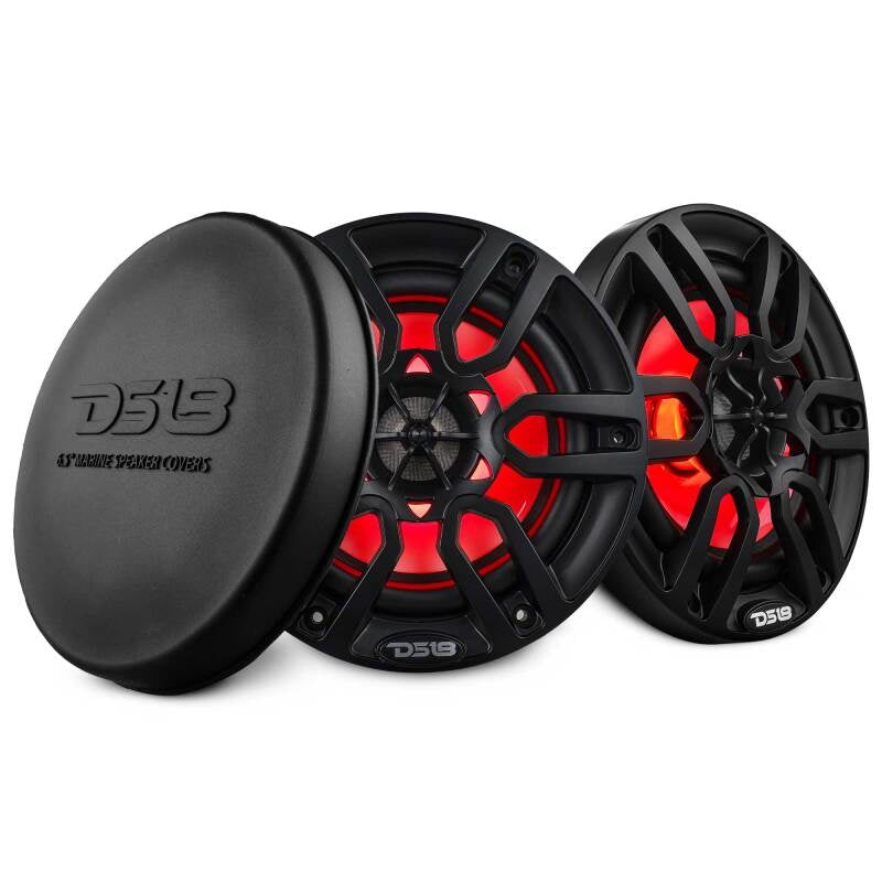 DS18 NXL Series 6.5-inch Coaxial Marine Speakers with RGB LED Lighting – Ideal for Boats and Powersports Vehicles