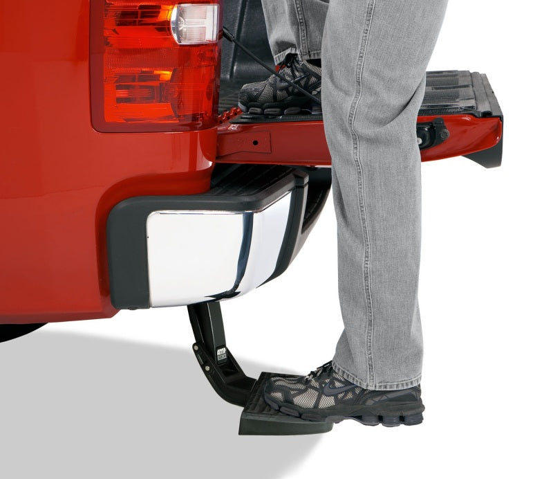 AMP Research BedStep Retractable Rear Bumper Access Step for Dodge Ram 1500 (2002-2008) - Black
