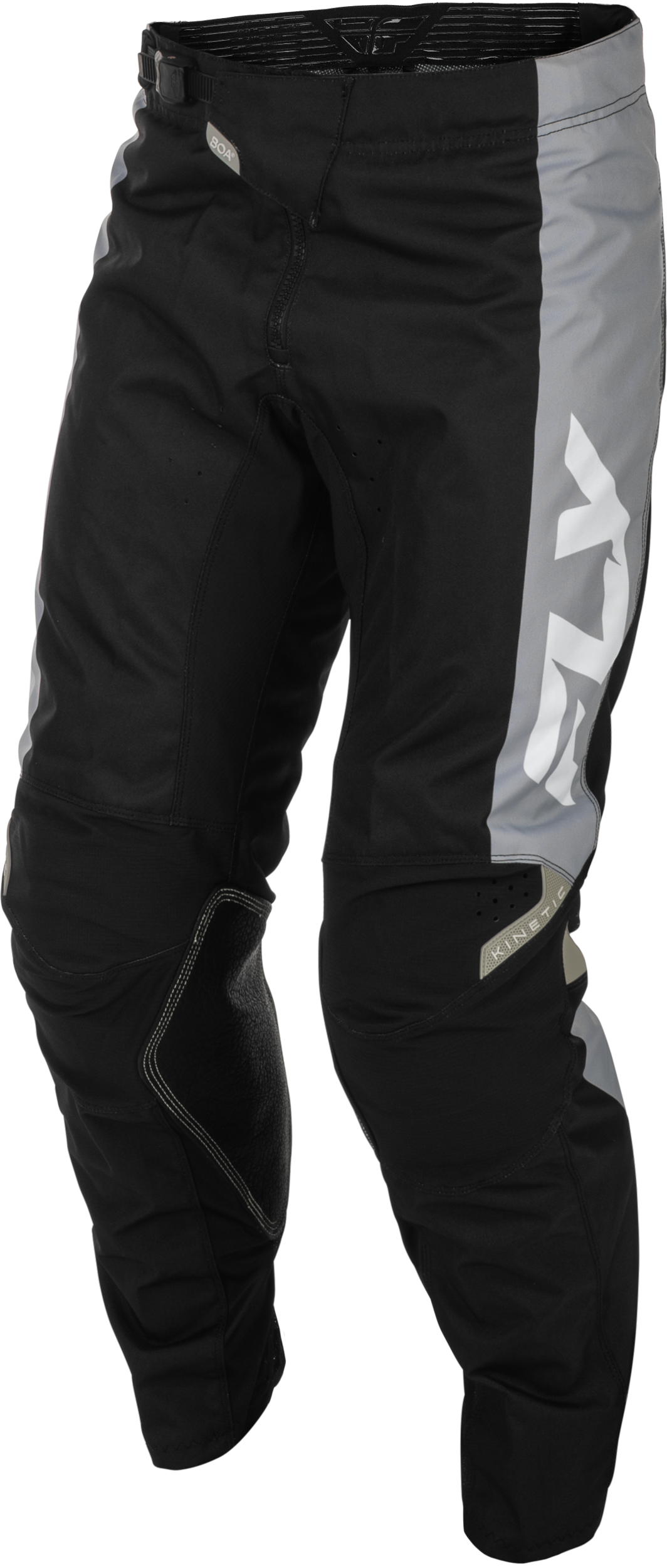 Fly Racing Kinetic Pants Black/Grey Size 30 – Durable Motorcycle Riding Gear with Mesh Comfort Liner and Adjustable Fit
