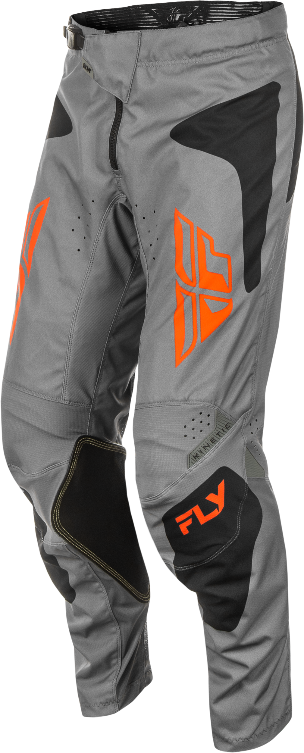 Fly Racing Kinetic Sym Offroad Riding Pants – US 28, Grey/Orange/Black, Designed for Comfort and Durability