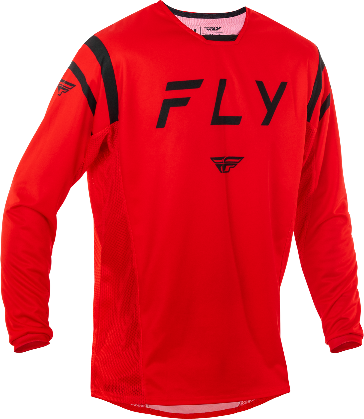 Fly Racing Kinetic Center Jersey Red/Black Large - Motocross and Dirt Bike Riding Gear for Men