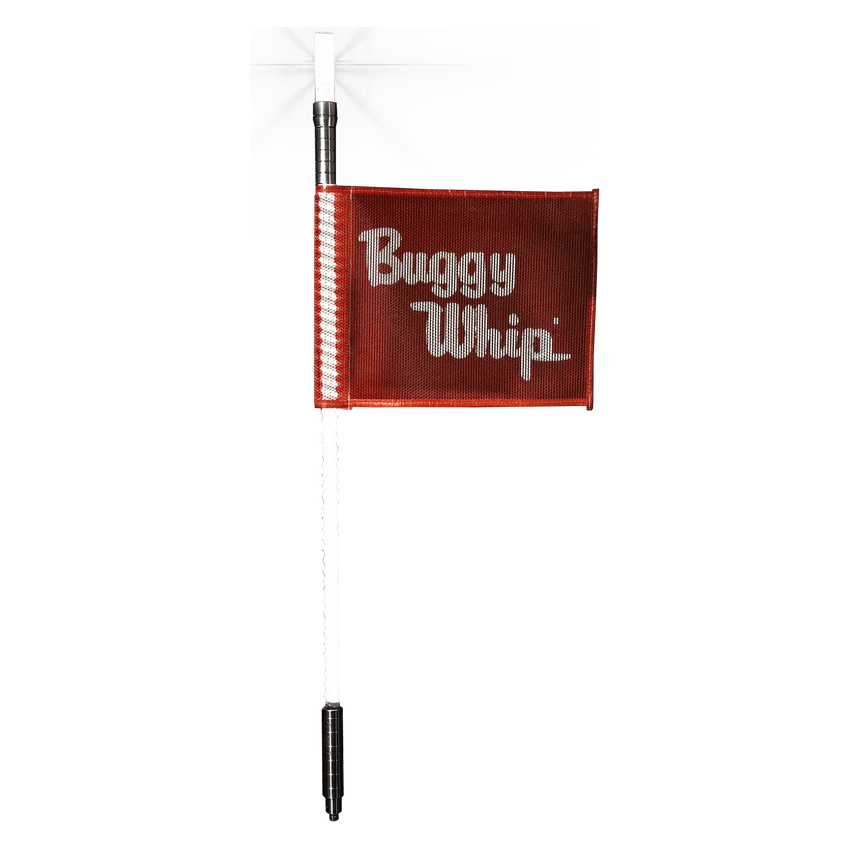 4FT LED Whip with Flag (White)