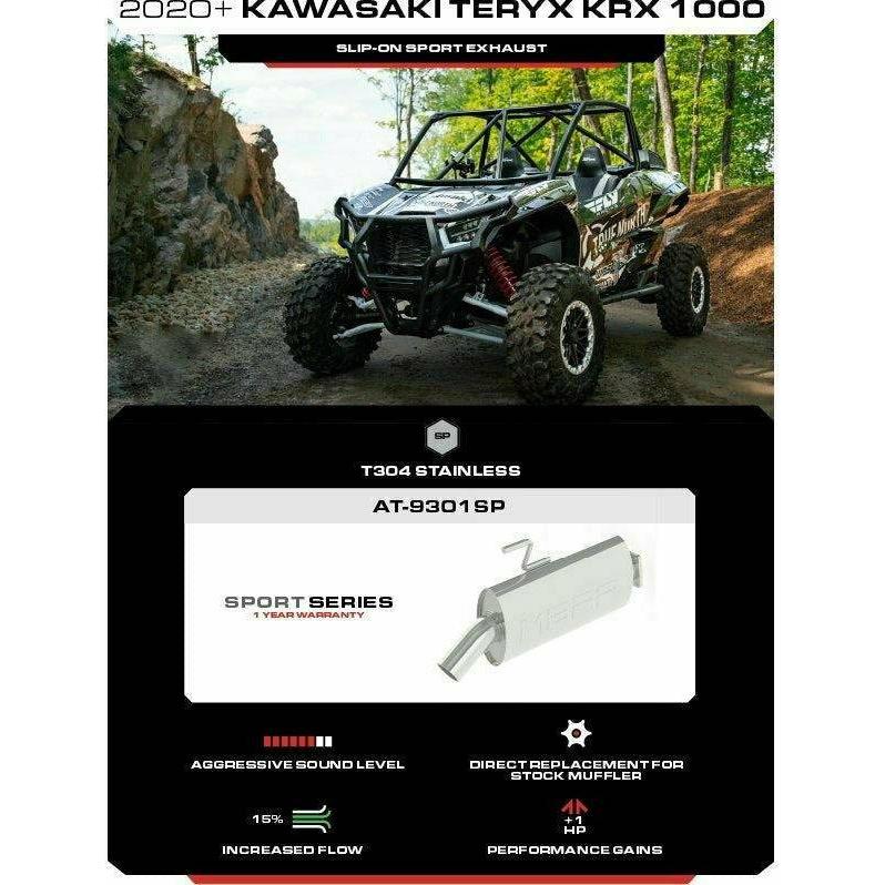 MBRP Kawasaki KRX Sport Series Slip On Exhaust