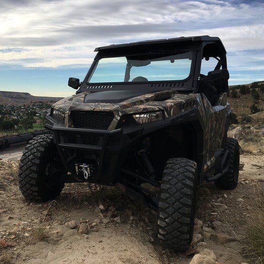 Polaris General Vented Glass Front Windshield | Bent Metal
