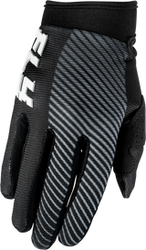 Fly Racing Youth F 16 Gloves Black/White Y3XS - All-Around Performance Riding Gloves for Youth Motorcycles