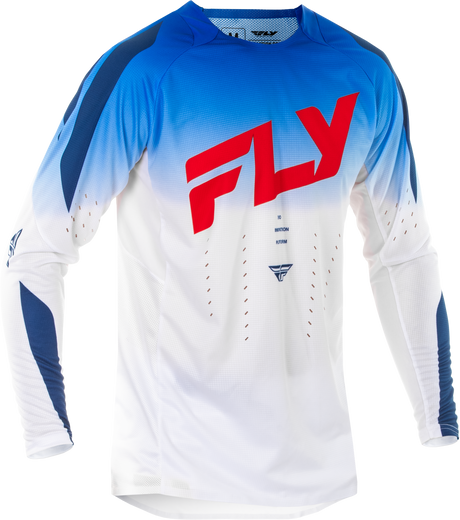 Fly Racing Evolution DST Jersey Large - Red, White & Blue for Mountain Biking and Cycling