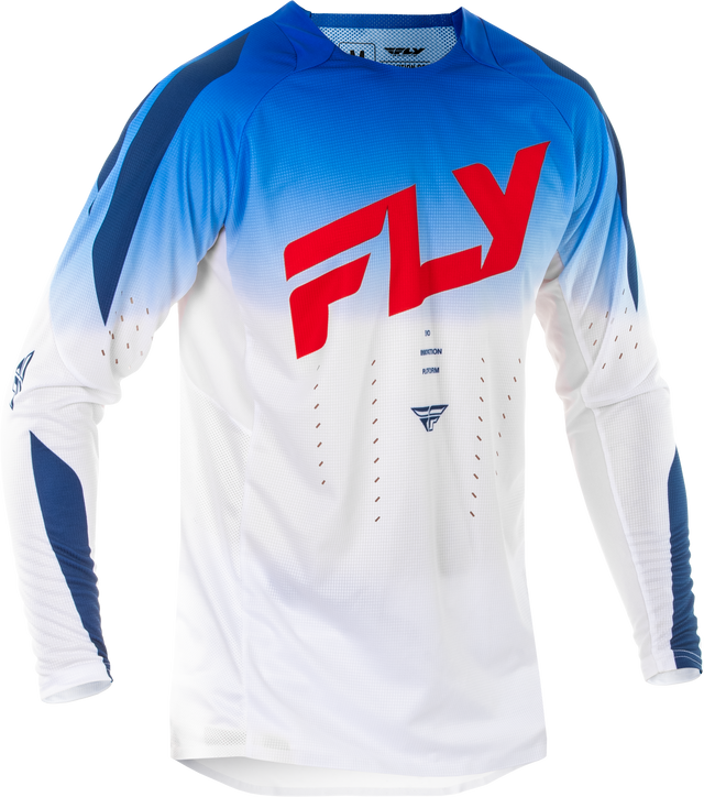 Fly Racing Evolution DST Jersey Large - Red, White & Blue for Mountain Biking and Cycling