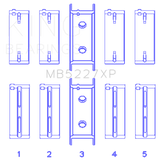 King Mitsubishi 4G63/4G64 6 Bolt 1st Gen DSM Performance Main Bearing Set - Size +0.25mm
