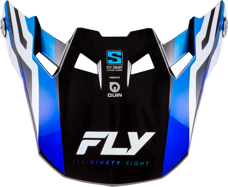Fly Racing Formula S Carbon Byte Visor for FLY Racing Helmets - Blue Carbon/Blue/White, XL/2X