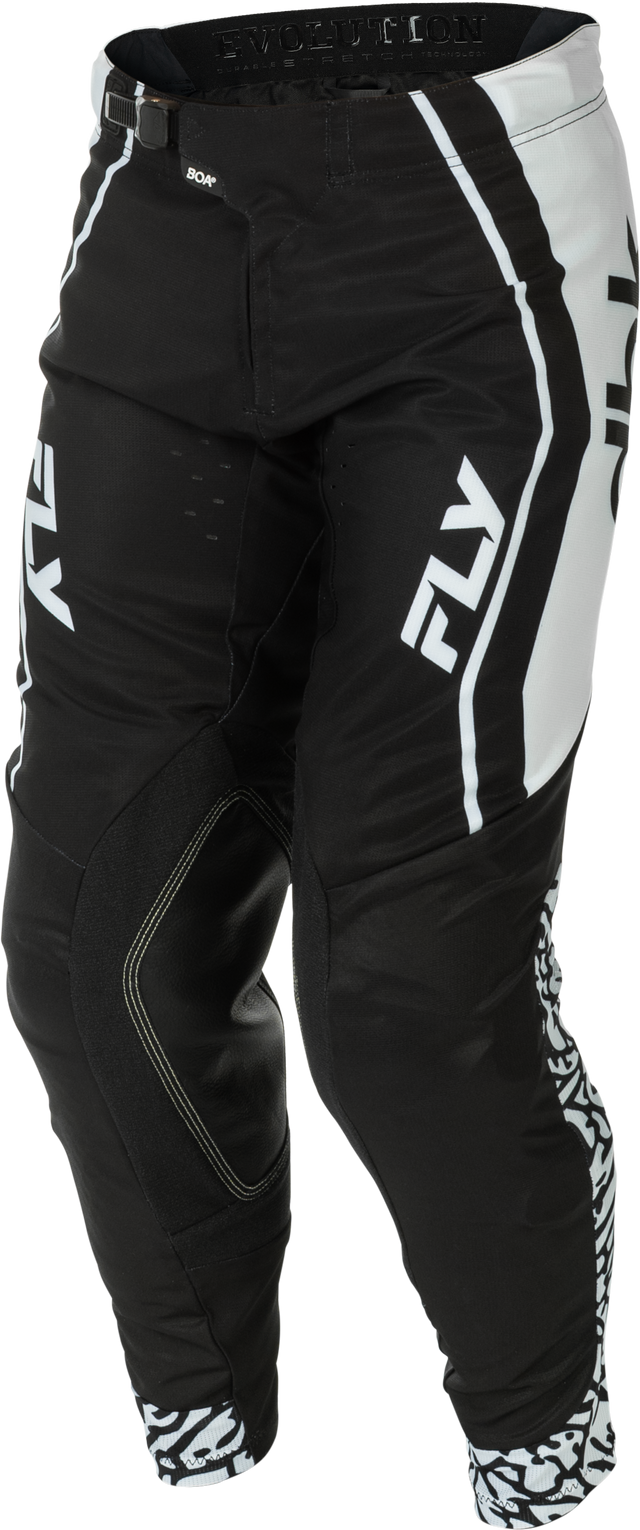 Fly Racing Evolution DST DBK Pants for Motocross - Size 30, Black/White/Red, Fits Kawasaki, Honda, Yamaha, Suzuki, KTM, and More