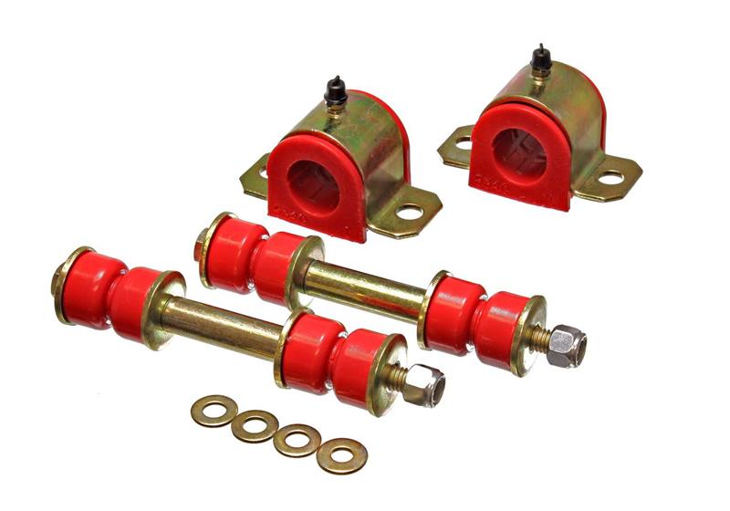 Energy Suspension 8.5123R Polyurethane Front Sway Bar Bushing Set for 1995-2000 Toyota Pickup and Tacoma (2WD, Exc T-100/Tundra) - Red, 25mm