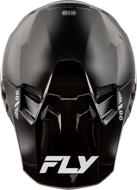 Fly Racing Youth Formula CC Objective Helmet Black/White - Lightweight DOT & ECE Approved MX Helmet for Kids