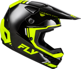 FLY Racing Kinetic Verdict Helmet for Off-Road Motorcycles, Size Large - Black, Hi Vis, Grey