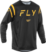 Fly Racing Kinetic Center Jersey Black/Gold 2X for Motocross and Off-Road Vehicles
