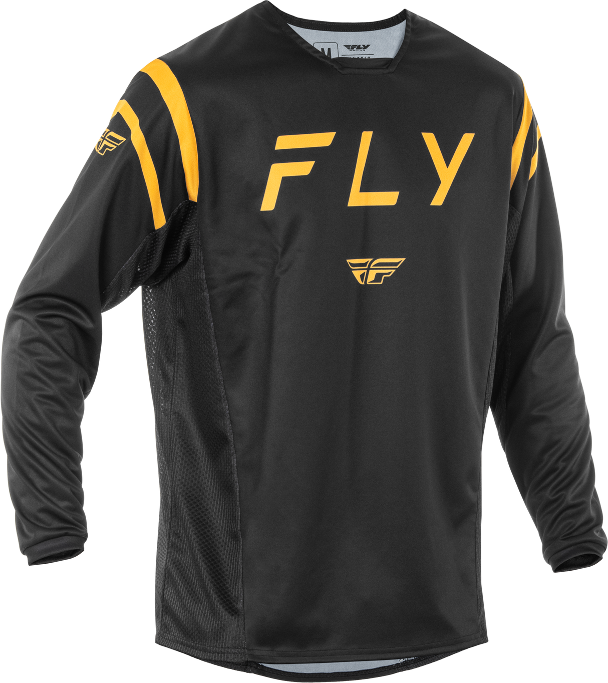 Fly Racing Kinetic Center Jersey Black/Gold Medium - Motocross & Off-Road Vehicle Fitment