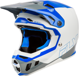 Fly Racing Formula CC Glide Helmet for Motocross Bikes - Blue, Light Grey, Grey - Small
