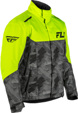 Fly Racing Snx Pro Jacket Hi Vis/Black with Removable Thermal Liner for All-Mountain Skiing and Snowboarding