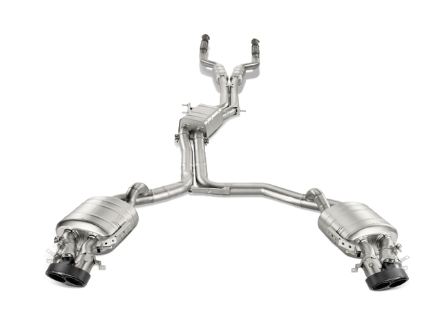 Akrapovic Evolution Line Cat Back Exhaust System for 2014-2017 Audi RS7 Sportback with Titanium Construction and Carbon Tips