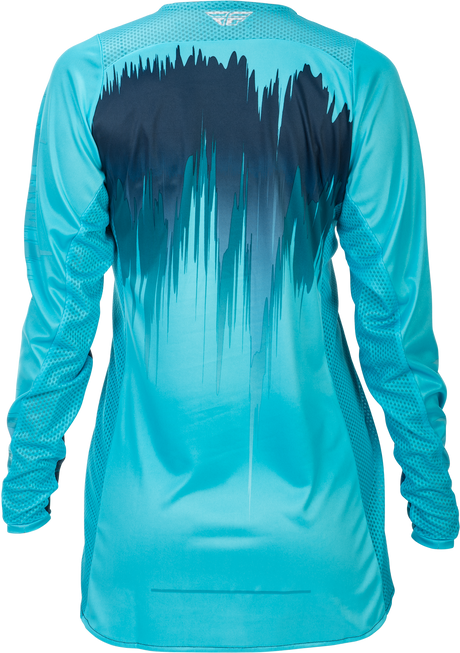 Fly Racing Women's Lite Jersey Aqua/Navy/White - Designed for Motocross and Off-Road Vehicles