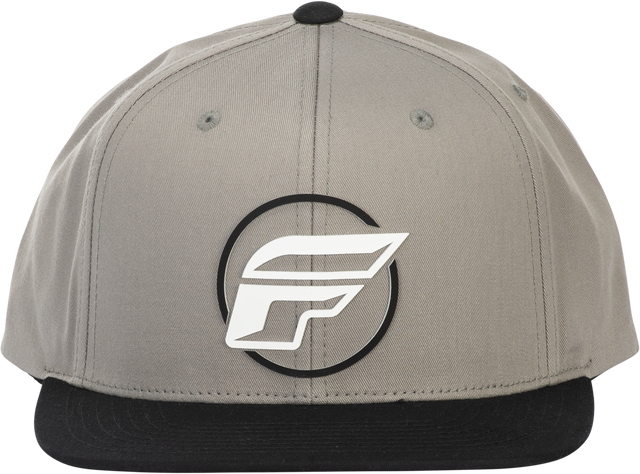 Fly Racing Half Wing Hat Grey with Snapback Closure – Adjustable Curved Bill for Motorcycle and ATV Riders