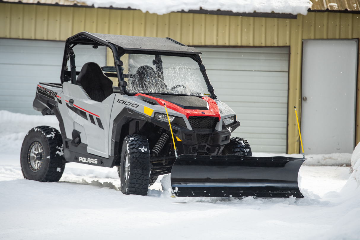 Open Trail 66-Inch Straight Snow Blade with Steel Wear Bar for UTVs and ATVs