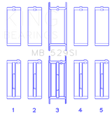 King Engine Bearings Ford V8 221 Main Bearing Set