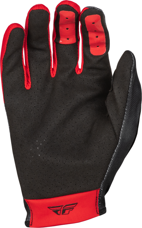 Fly Racing Lite Gloves Black/Red for Offroad Motorcycles, Size Small