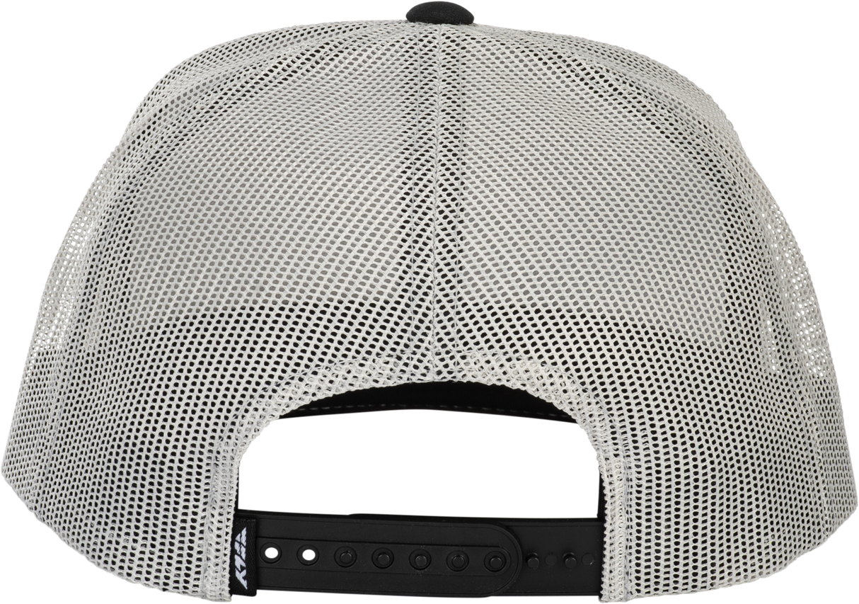 Fly Racing Fly Trucker Hat Grey with Adjustable Snapback for Off-Road and Street Vehicles