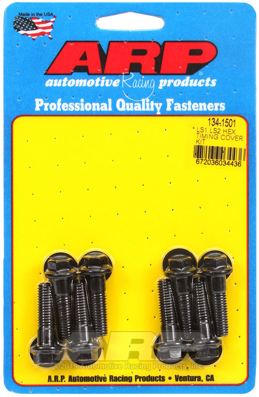 ARP LS1 LS2 Hex Timing Cover Bolt Kit for GM V8 Engines - Part Number 134-1501
