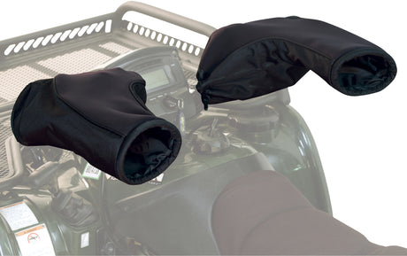 KOLPIN Handlebar Mitts Black - Universal Fit for ATV, UTV, Snowmobile, and Motorcycle Hand Protection