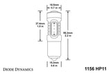 Diode Dynamics 1156 LED Bulb HP11 LED - Cool - White (Pair)