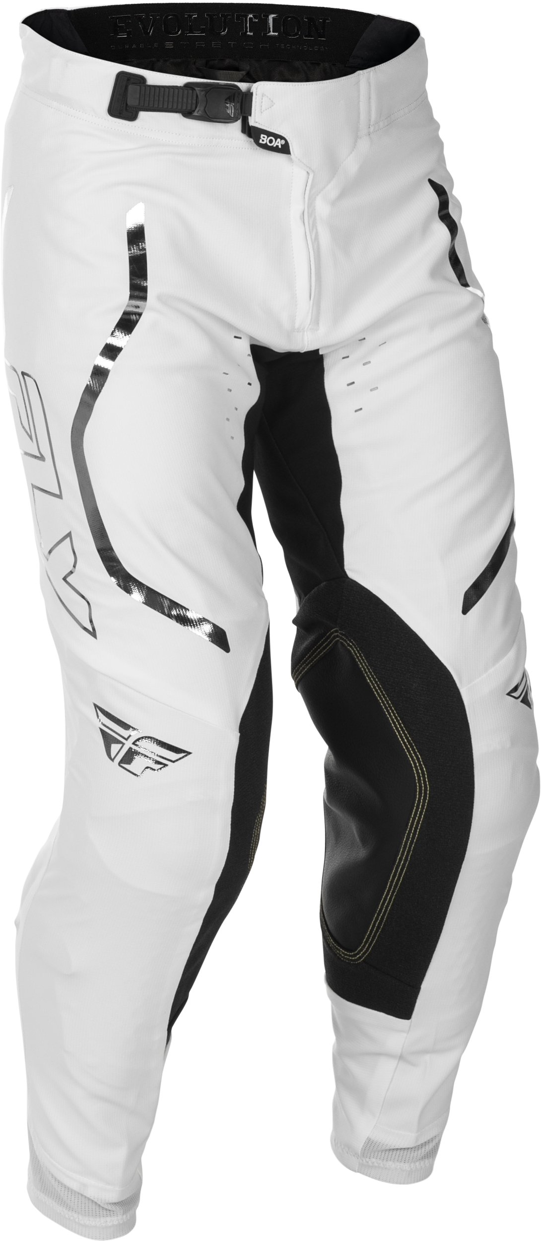 Fly Racing Evolution DST Le Flash Pants White/Silver Size 38 - Motorcycle Off-Road Riding Gear with Advanced Ventilation and Durability