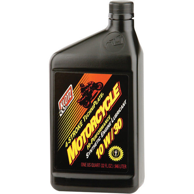 KLOTZ Motorcycle Techniplate 10W-30 Synthetic Oil - 32oz for Motorcycles and ATV Vehicles