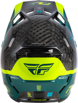Fly Racing Formula S Carbon Byte Helmet for ATV, Motorcycle, and Off-Road Vehicles - Black Carbon/Teal/Lime, XL