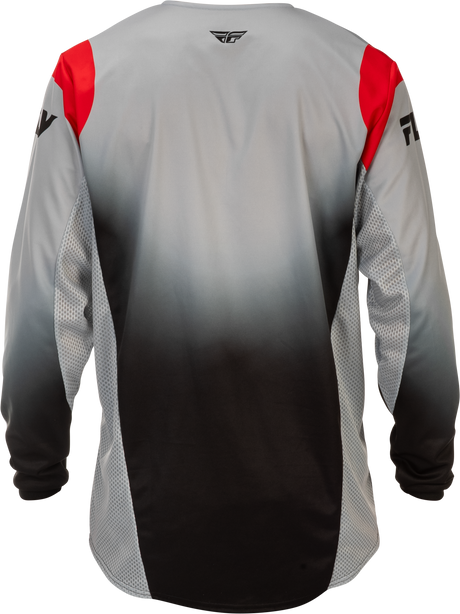 Fly Racing Kinetic Dbk Jersey Grey/Black/Red Large - Lightweight Performance Dirt Bike Jersey for Motocross and Off-Road Vehicles