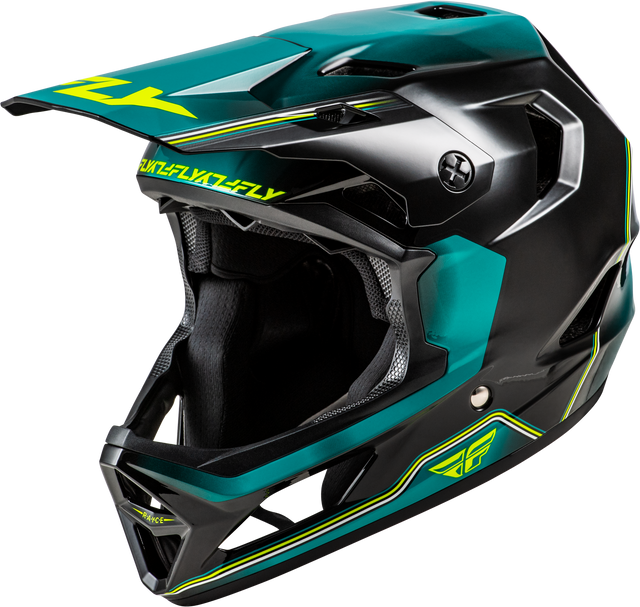 Fly Racing Rayce Repeat Bicycle Helmet - Black/Teal/Hi Vis, Large - Lightweight and Aerodynamic for Cycling and Commuting