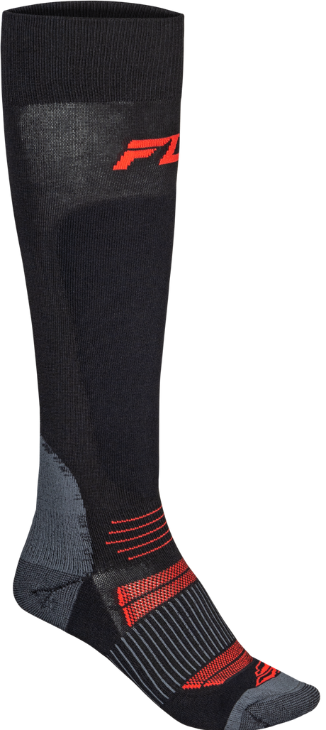 Fly Racing 350-0573L Snow Midweight Wool Sock for Motorcycles, Black Large/XL