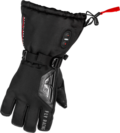 Fly Racing Ignitor Heated Gloves Black XS with Waterproof and Heated Technology for Motorcycles and Snow Sports