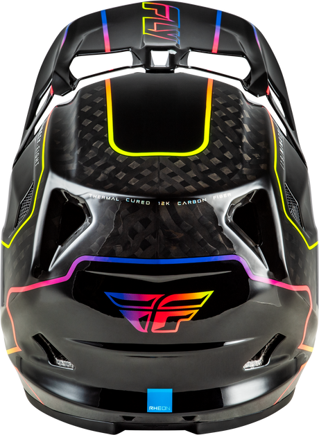 Fly Racing Yth Werx R Flow Carbon Helmet for Youth Bikes - Black Carbon/Black/Yellow