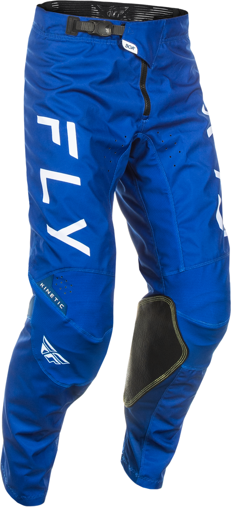 Fly Racing Kinetic Center Pants Navy/White Size 42 – Motorcycle Riding Gear with Advanced Ventilation and Comfort Features