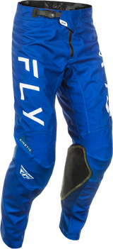 Fly Racing Kinetic Center Pants Navy/White Size 32 – Motorcycle Riding Gear with Ventilated Design and Adjustable Fit