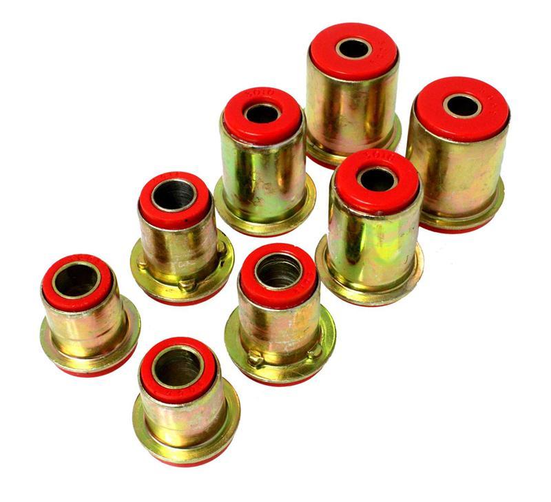 Energy Suspension Hyper-Flex Red Upper Control Arm Bushing Set for Jeep Wagoneer (1984-1990) - Front and Rear Fitment