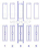 King Engine Bearings Ford Eng 445 T/Dies Crankshaft Main Bearing Set (Set of 5)
