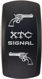 XTC Power Products Dash Switch Rocker Face Turn Signal Vertical SW00-00143023 for Jeep Wrangler and UTVs