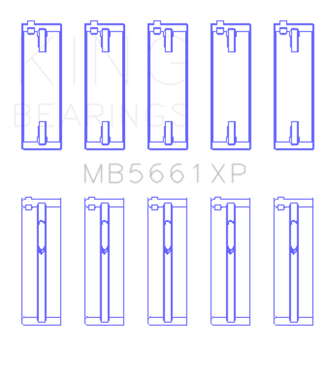 King Engine Bearings Audi/VW ADZ/ AWT/ APK/ BHP/ BPY/ AKS (Size 0.26) Main Bearing Set