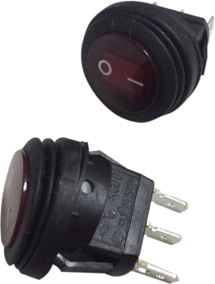 OPEN TRAIL Round Rocker Switch - Vehicle Lighting Control for ATV, UTV, Jeep, and Off-Rroad Vehicles
