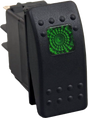 OPEN TRAIL Lighted Rocker Switch Green for 12-24 Volt Vehicles - Part Number SM106-005G