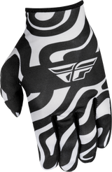 Fly Racing Lite Gloves Abyss White/Black XS – Lightweight Performance Motorcycle Gloves for Dirt Bikes and Off-Road Vehicles