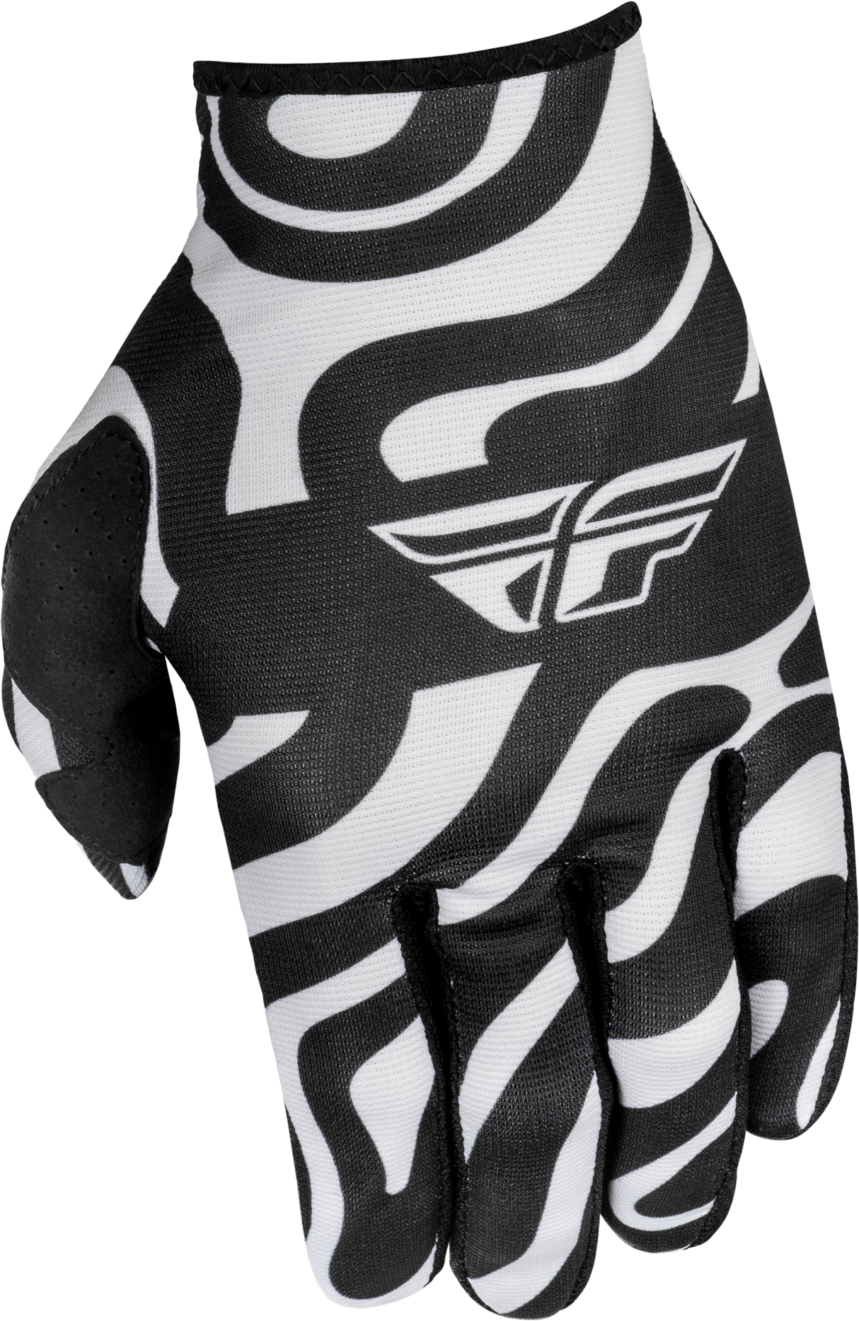 Fly Racing Lite Gloves Abyss White/Black Medium for Motorcycle and ATV Riders